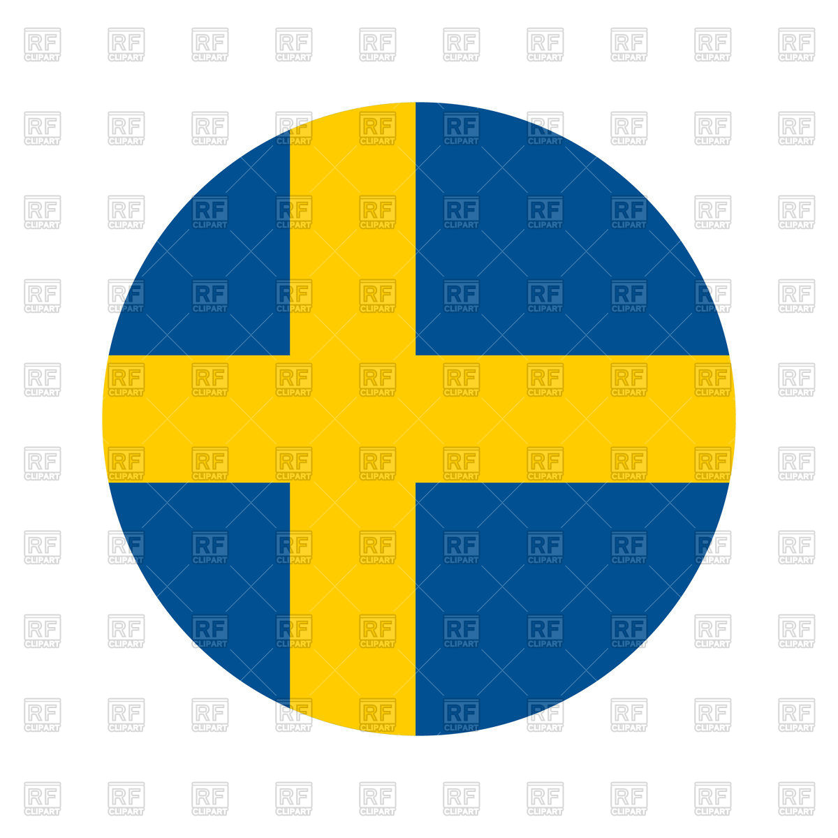 1200x1200 Round Icon Of Sweden Flag Vector Image Of Flags Ribbons
