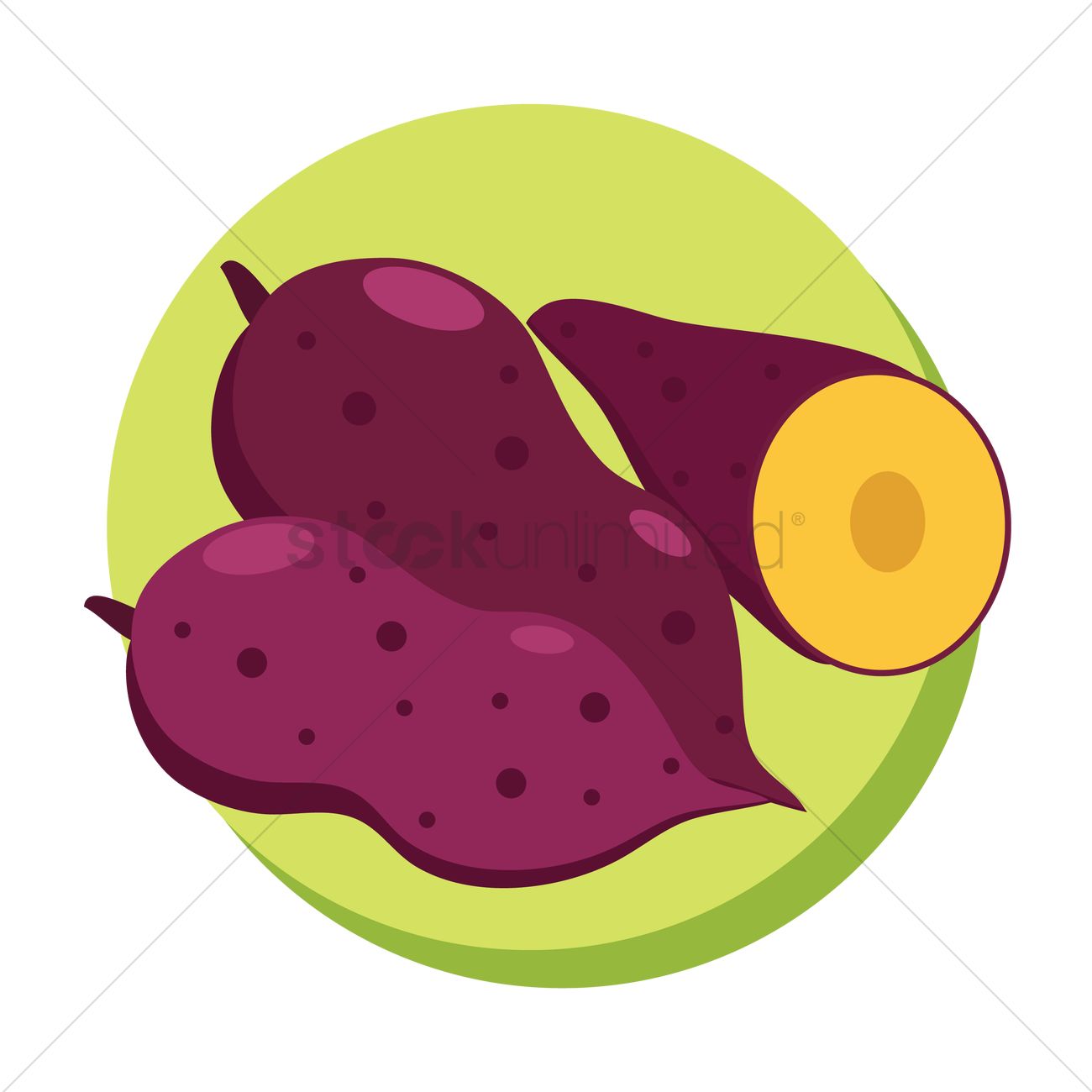 Purple Sweet Potatoes Vector Image 1300x1300 Purple Sweet Potatoes Vector Image