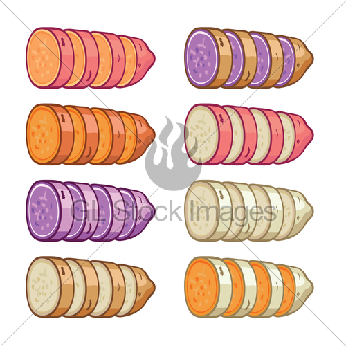 Vector Sweet Potatoes Slices Gl Stock Images 500x500 Vector Sweet Potatoes Slices Gl Stock Images