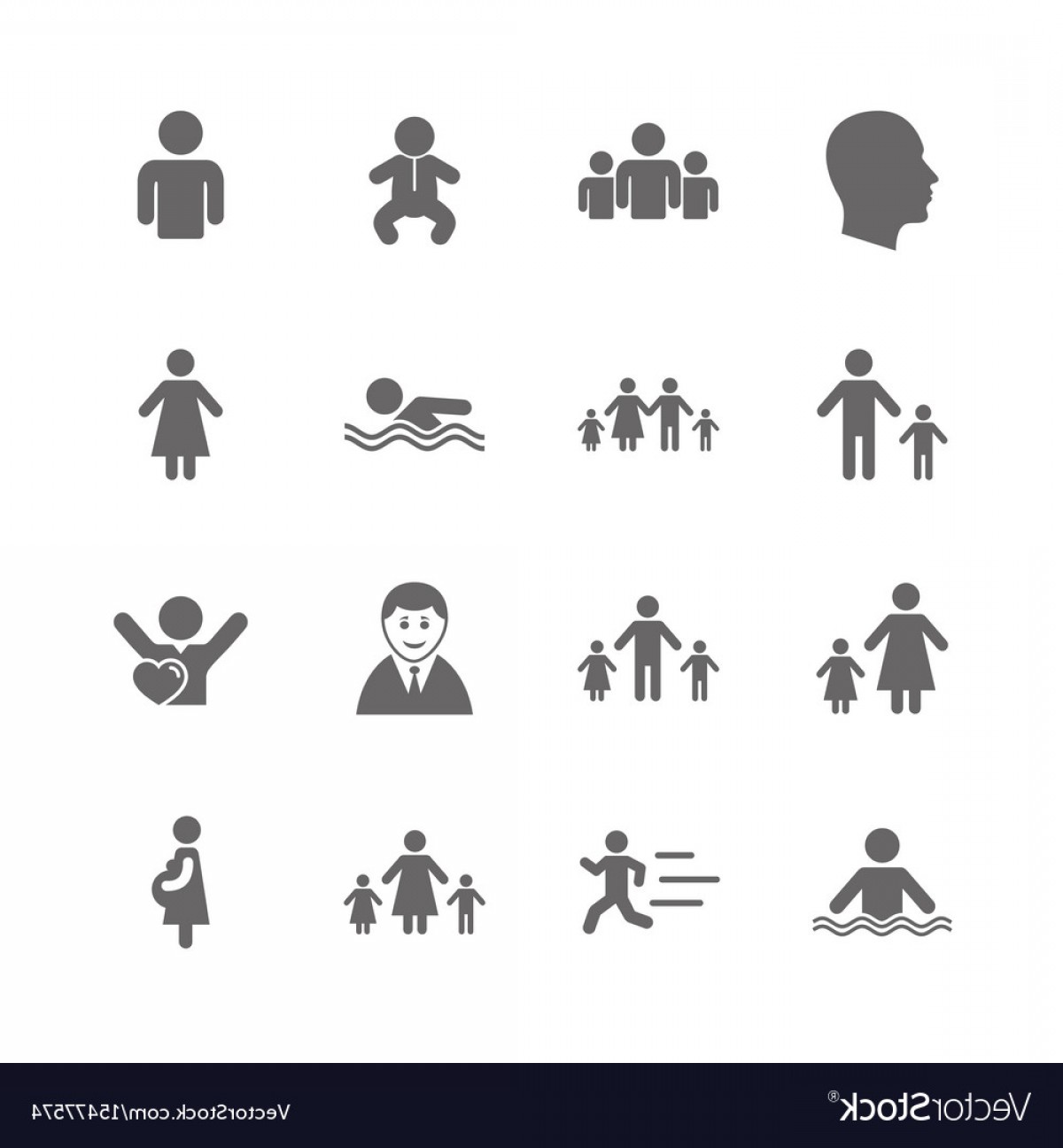 1200x1296 Set Of People And Family Icons Swimming Pool Vector Soidergi