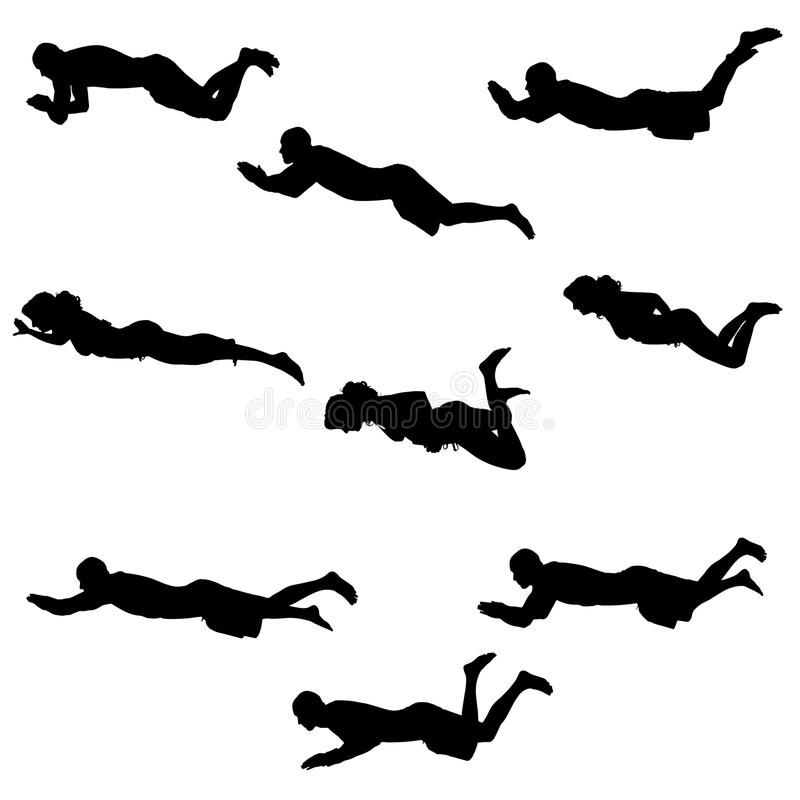 800x800 Silhouette People Swimming