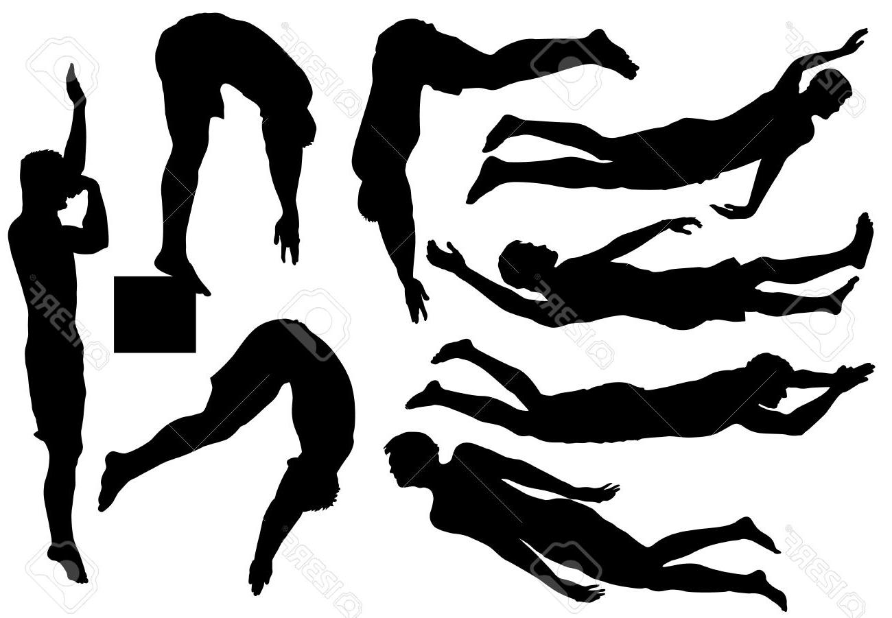 1300x901 Best Free Swimmer Silhouette Vector Design Free Vector Art