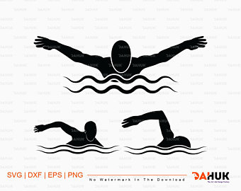 340x270 Swimmer Silhouette Etsy
