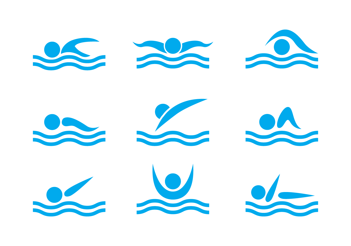 1400x980 Swimming Free Vector Art
