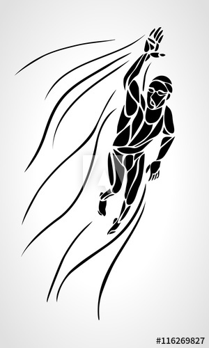 300x500 Freestyle Swimmer Silhouette Sport Swimming