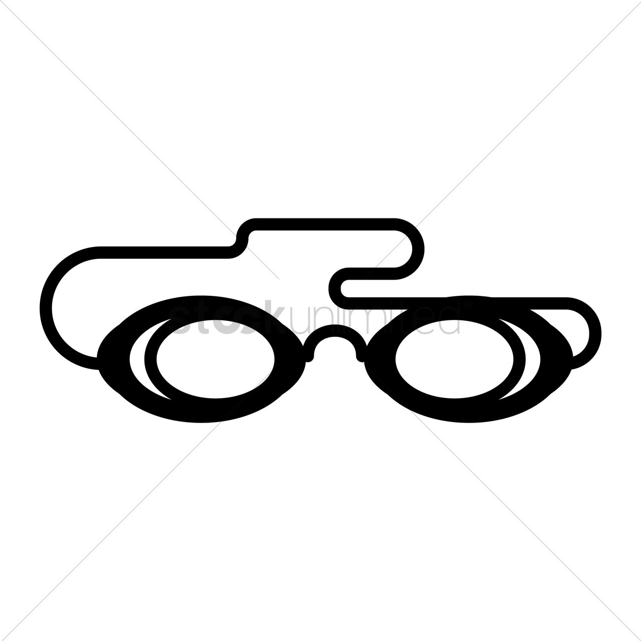 1300x1300 Swimming Goggles Vector Image