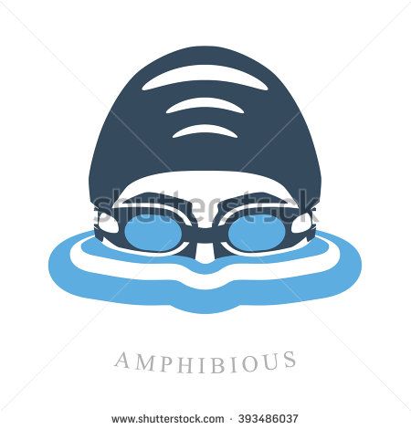 450x470 Premium Logo Labels Swimmer's Head With Glasses And Cap