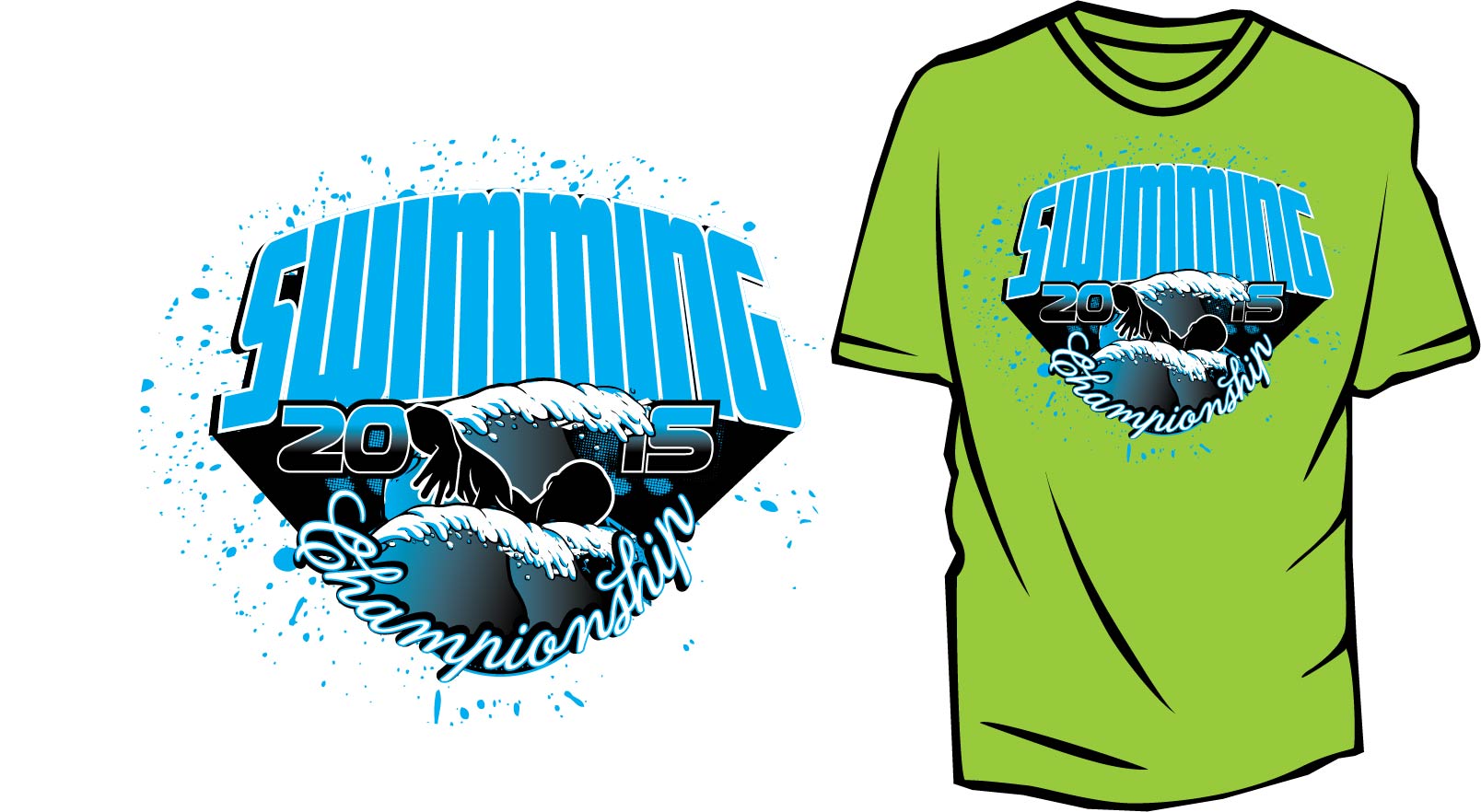 1608x882 Swimming Vector Design Download For Tshirt Apparel