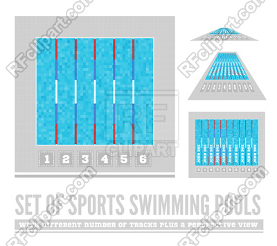 Set Of Sports Swimming Pools Vector Image Of Sport And Leisure 400x355 Set Of Sports Swimming Pools Vector Image Of Sport And Leisure