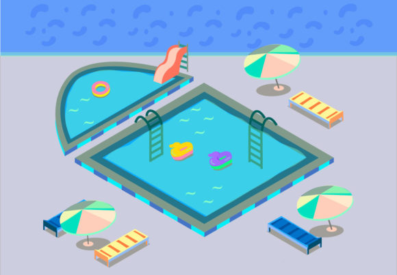 Swimming Pool Vector Graphic 580x402 Swimming Pool Vector Graphic