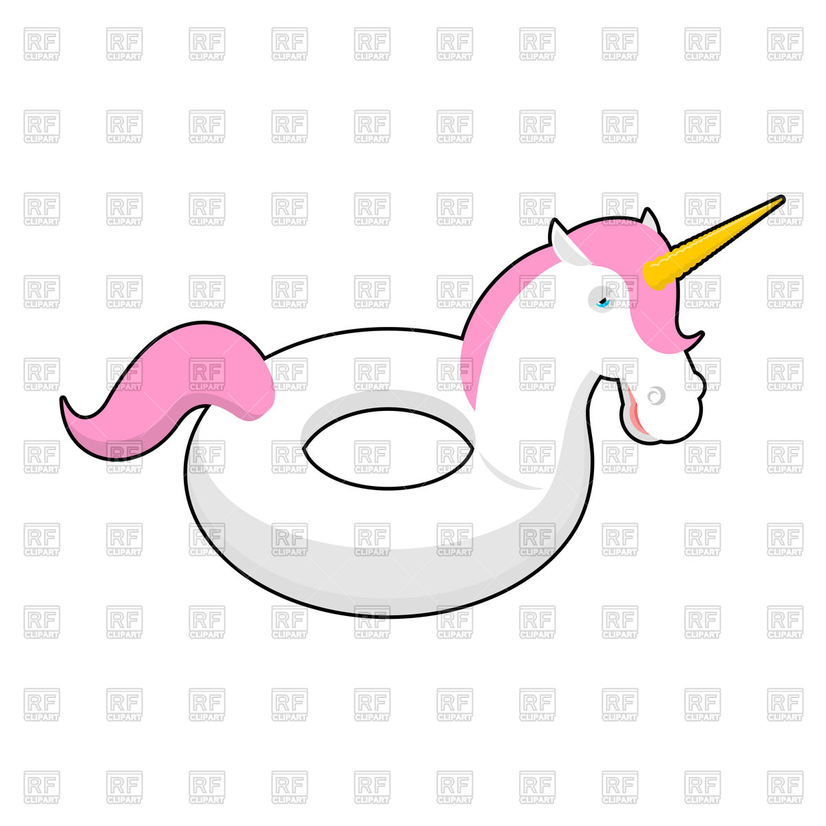 1200x1200 Inflatable Unicorn Magic Beast Toy For Swimming Vector Image