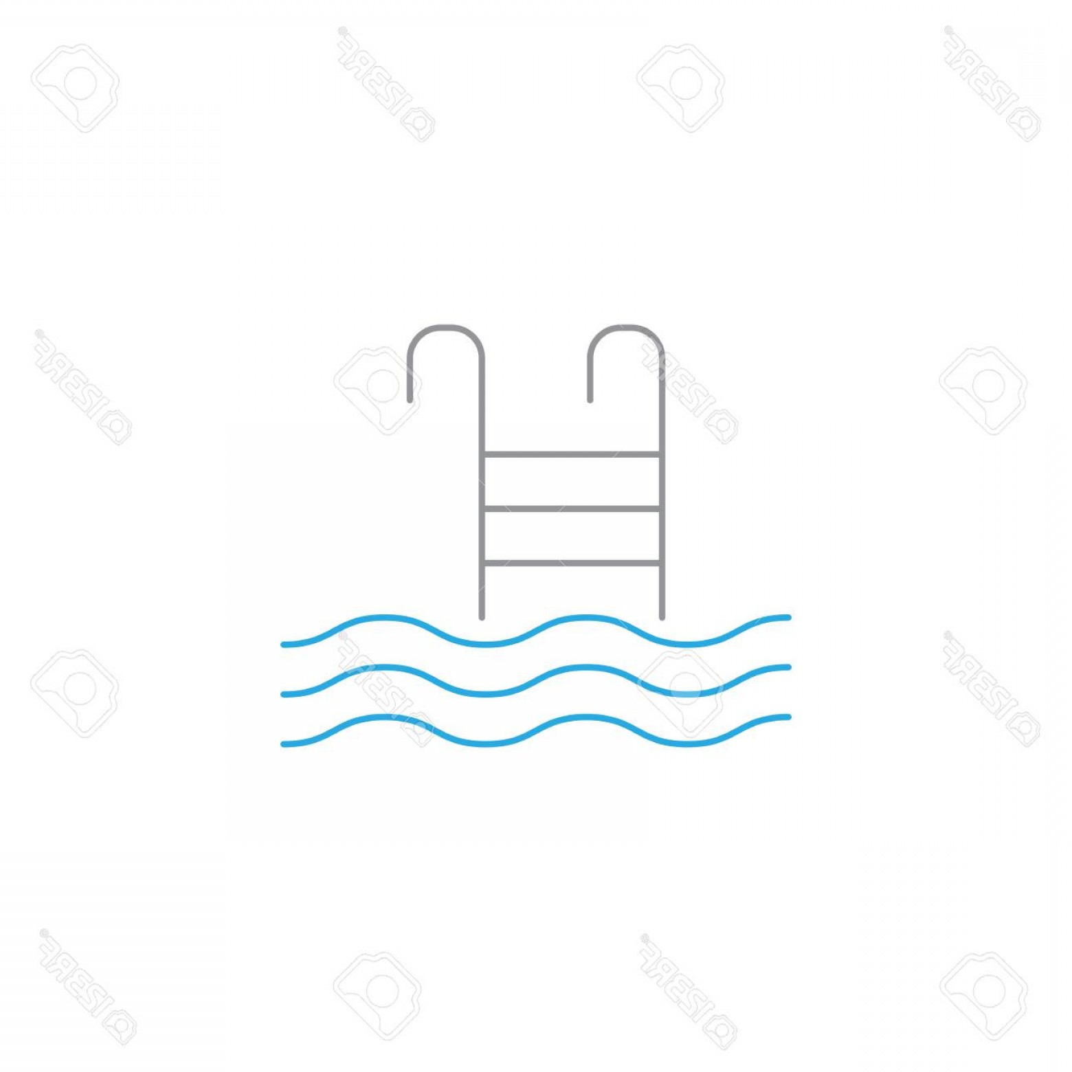 1560x1560 Photostock Vector Pool With Ladder Solid Icon Swimming Vector