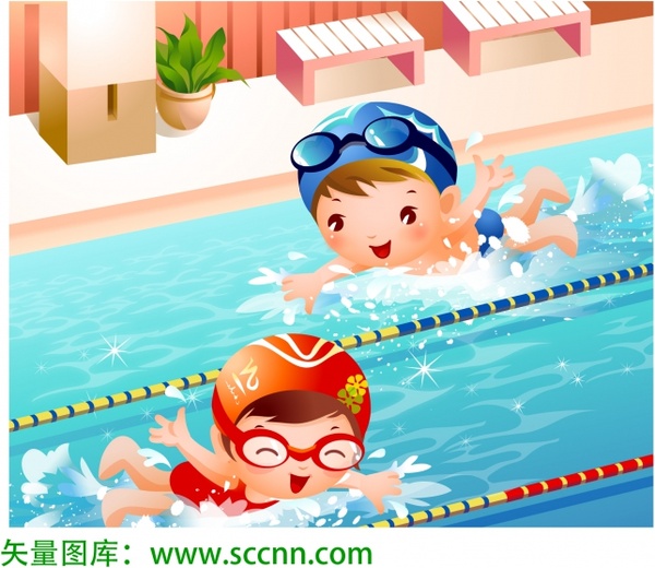 600x520 Vector Swimming Free Vector In Adobe Illustrator