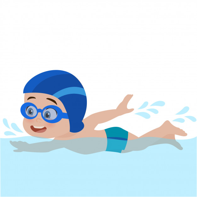 626x626 Child Swimming Vector Premium Download