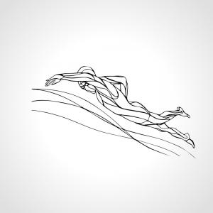 300x300 Freestyle Swimmer Silhouette Sport Swimming Vector Newwaysys
