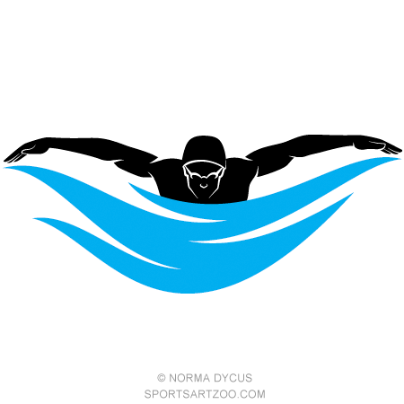 Butterfly Swimmer Clipart 450x450 Butterfly Swimmer Clipart