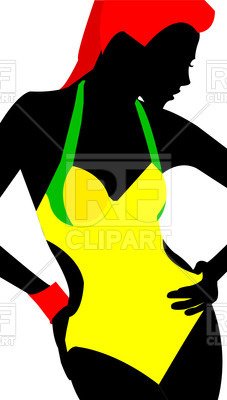227x400 Sexy Model In Swimsuit Vector Image Of People Arm