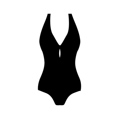 450x450 Woman With One Piece Bikini Icon Vector Illustration Royalty Free