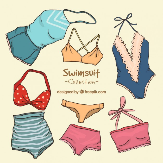 626x626 Collection Of Retro Swimsuit Vector Free Download