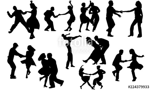 500x300 Swing Dance Dance Cri, Black Dancer Silhouette