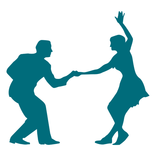Swing Dance Couple Silhouette 512x512 Swing Dance Couple Silhouette