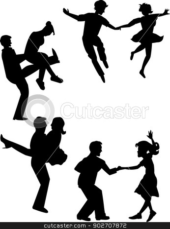 Swing Dance Stock Vector 346x464 Swing Dance Stock Vector