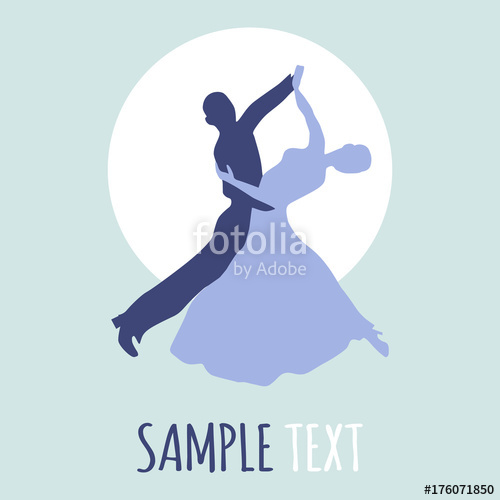 Couple Dancing Ballroom Dance, Vector Logo Stock Image 500x500 Couple Dancing Ballroom Dance, Vector Logo Stock Image