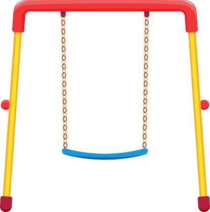 Kids Swing Vector Illustration Isolated On A White Background 413x416 Kids Swing Vector Illustration Isolated On A White Background