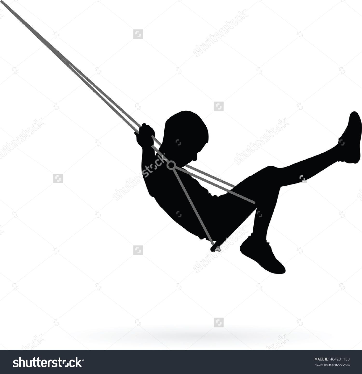 Boy Swinging On A Swing Vector Silhouette Illustration Anthonyl 1500x1551 Boy Swinging On A Swing Vector Silhouette Illustration Anthonyl