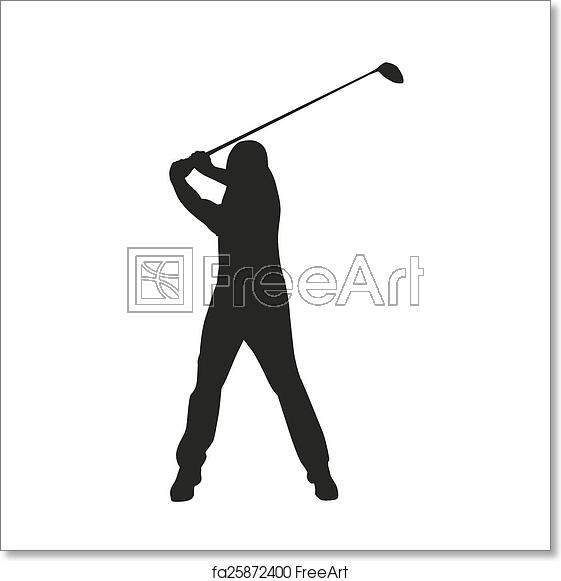 Free Art Print Of Golf Swing Vector Golfer Silhouette Freeart 561x581 Free Art Print Of Golf Swing Vector Golfer Silhouette Freeart
