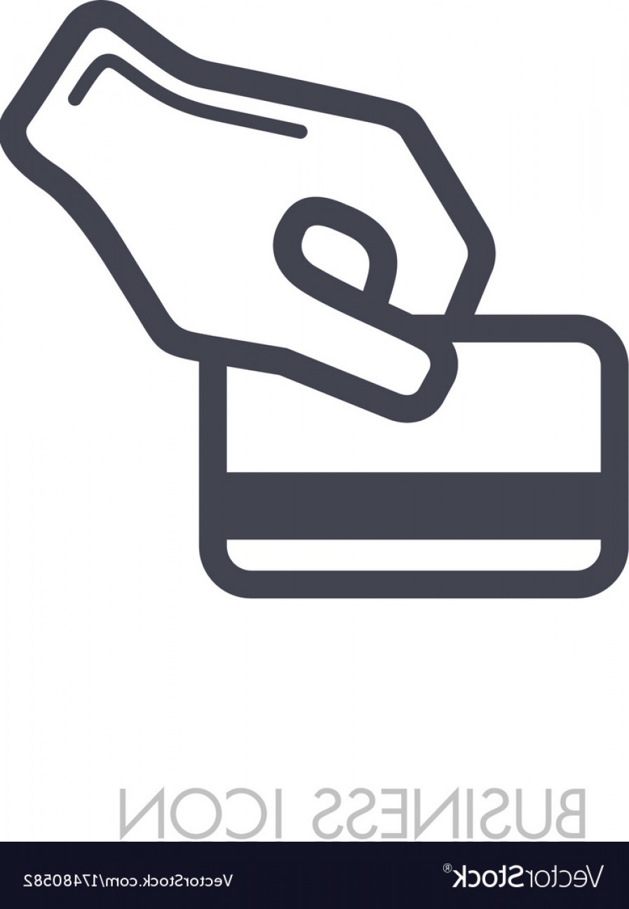 897x1296 Hand Swipe Credit Card During Purchase Icon Vector Geekchicpro
