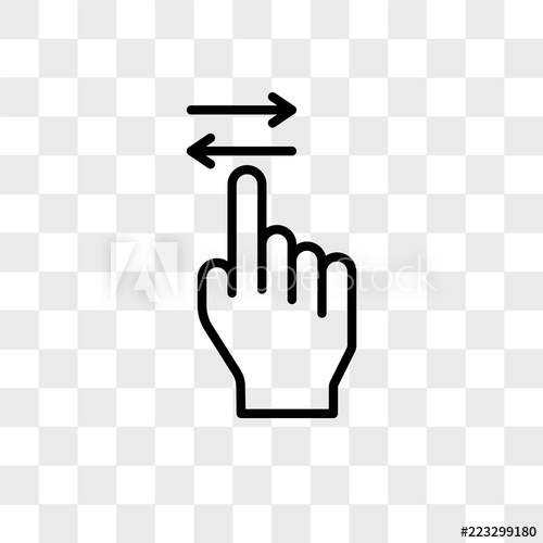 500x500 Swipe Vector Icon Isolated On Transparent Background, Swipe Logo