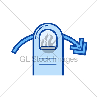 325x325 Two Finger Swipe Left Line Icon Gl Stock Images