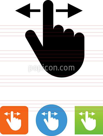 400x525 Vector Hand Swiping Across Icon