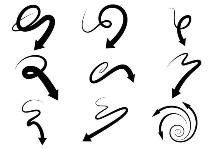 Swirly Arrow Vector Pack 700x490 Swirly Arrow Vector Pack