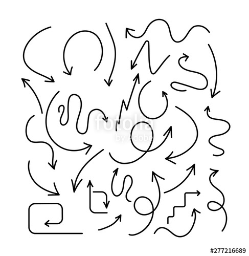 Arrows Hand Drawn Doodle Sketchy Swirl Line Arrow Pointers 487x500 Arrows Hand Drawn Doodle Sketchy Swirl Line Arrow Pointers