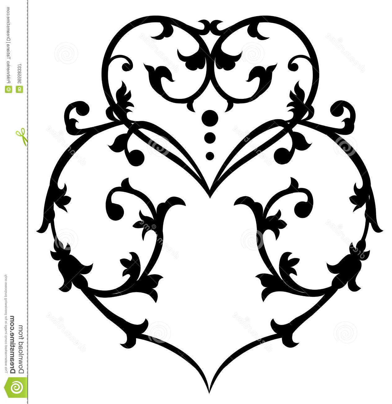 1262x1300 Best Free Heart Swirl Designs Vector Pictures Free Vector Art