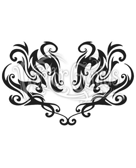 468x580 Tattoo Flash Tribal Swirl Pattern