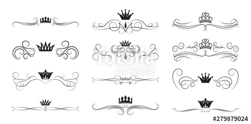 Set Of Hand Drawn Swirl Royal Text Dividers Vector Calligraphic 500x247 Set Of Hand Drawn Swirl Royal Text Dividers Vector Calligraphic