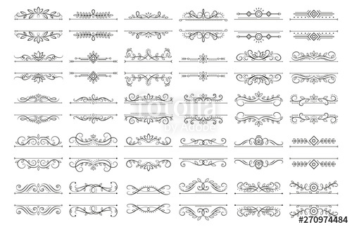 Vintage Calligraphic Dividers Ornate Swirl Divider, Ornamental 500x322 Vintage Calligraphic Dividers Ornate Swirl Divider, Ornamental