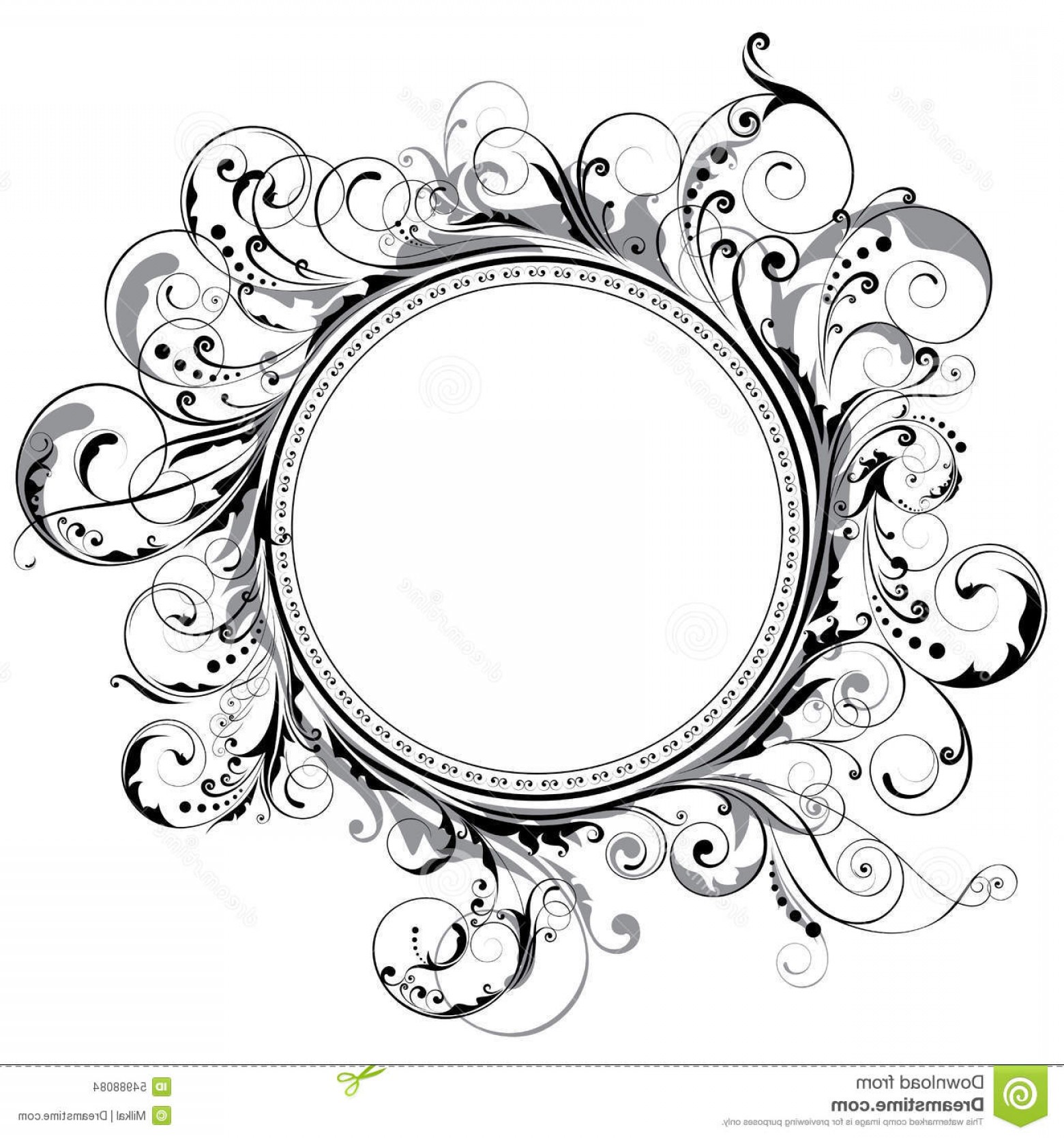 Swirl Frame Vector at Vectorified.com | Collection of Swirl Frame ...