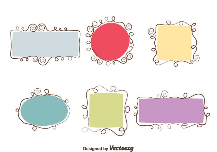 Swirl Frame Vector Set 700x490 Swirl Frame Vector Set