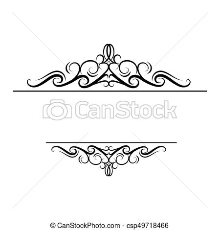 Vintage Vector Swirl Frame Black On White Clip Art Vector 450x470 Vintage Vector Swirl Frame Black On White Clip Art Vector