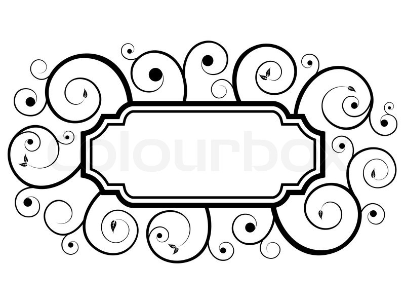 Black Floral Swirl Frame Pattern Stock Vector Colourbox 800x600 Black Floral Swirl Frame Pattern Stock Vector Colourbox