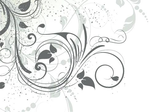 486x368 Vector Flowers And Swirls