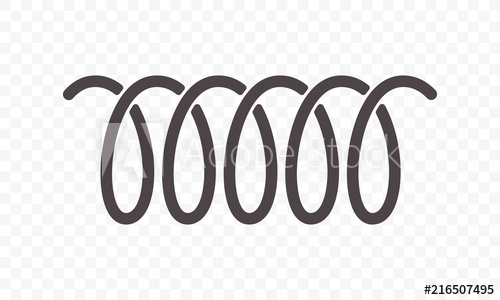 Spiral Spring Or Swirl Line Vector Icon 500x300 Spiral Spring Or Swirl Line Vector Icon
