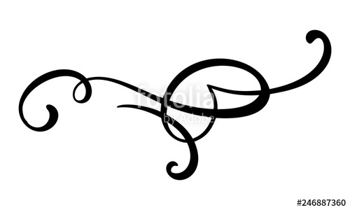 Vector Vintage Elegant Divider Or Separator, Swirl Or Corner 500x300 Vector Vintage Elegant Divider Or Separator, Swirl Or Corner