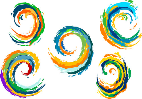 500x347 Colored Swirl Logos Vector Free Download