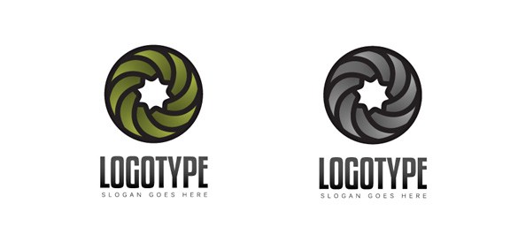 594x274 Swirl Logo Vector Template