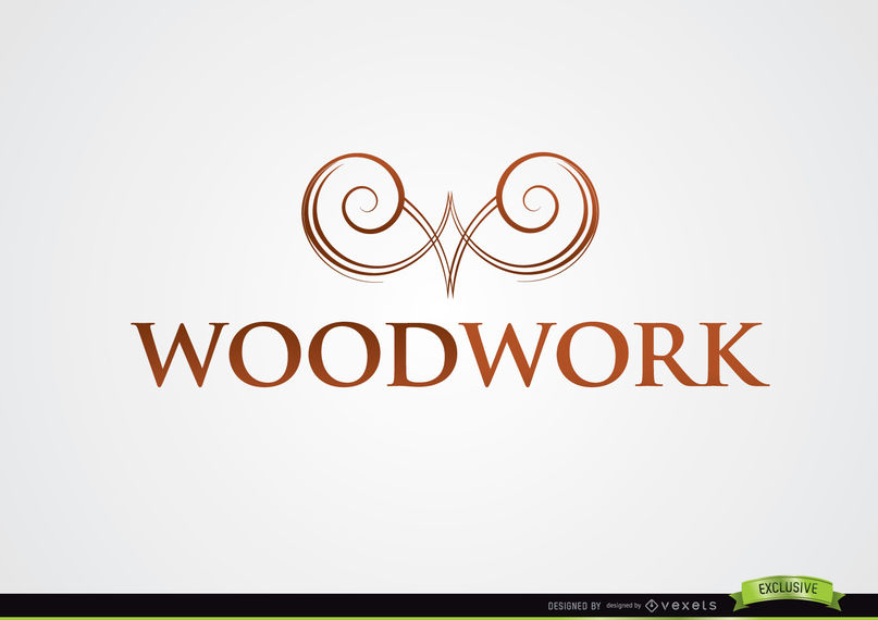 807x570 Symmetric Swirls Symbol Woodwork Logo